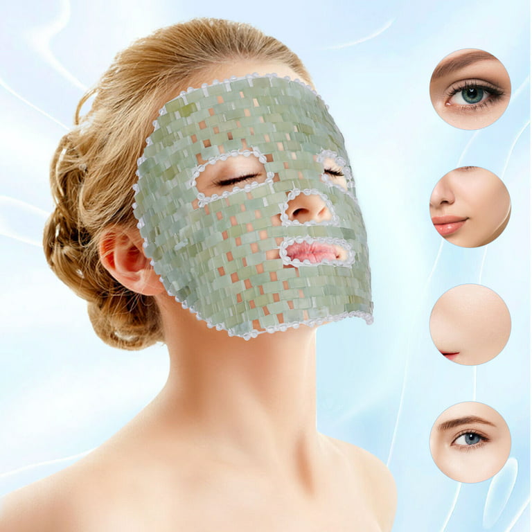 tilskadekomne give Learner Miumaeov Facial Jade Mask Skincare Natural Stone Health Natural Jade Face  Mask For Antiag - Walmart.com