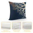 thumbnail image 4 of Qinduosi Coastal Coral Pillow Covers Navy Blue Background Beach/Ocean Theme Coral Cushion Cover Sea Plant Nautical House Decorative Pillowcases Inch for Sofa Couch Bed White, 4 of 5