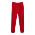 thumbnail image 2 of CQONEPT Womens Harem Pants with Pockets Drawstring Yoga Pants Lightweight Slimming Workouts Trousers with Pockets Red M, 2 of 5
