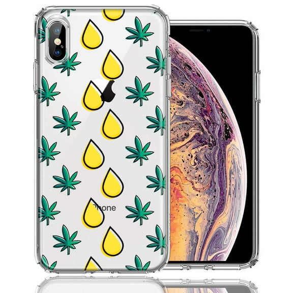 MUNDAZE for Apple iPhone XS/X Medicinal Drip Design Double Layer Phone Case Cover