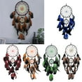 thumbnail image 4 of Dreamcatchers Hanging Ornament with Glowing in Dark Beads and Feathered Tassels Wind Chimes for Car or Home Wall Decors, 4 of 18
