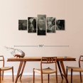 thumbnail image 3 of Elephant Stock Native Indian Wall Art - Horizontal Multi Panel Canvas - Living Room Wall Decor - Our America Multi Panel - Gray And Black Decor - 74" x 34", 3 of 8