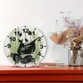 thumbnail image 2 of GZHJMY Cute Panda Round PVC Wall Clock, Battery Operated Silent Non Ticking Desk Clock for Home Bedroom Kitchen Office School Decor Wall Clock 9.9 Inch, 2 of 6