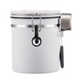 thumbnail image 1 of Envase Hermético de Acero Inoxidable 304 para Café con Válvula de CO2, Cuchara Incluida, 1.5L, Blanco – Ideal para Granos de Café, Té y Alimentos Secos., 1 of 6
