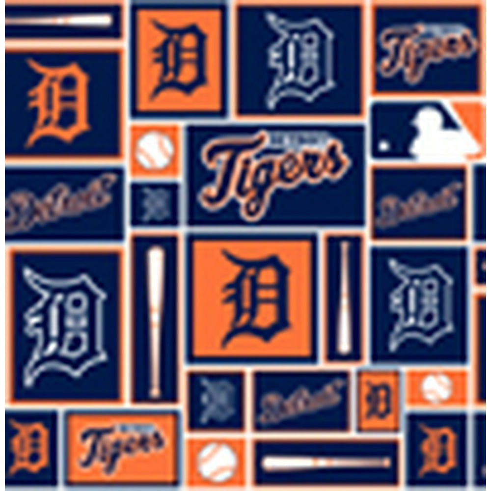 MLB Detroit Tigers Cotton Fabric, per Yard