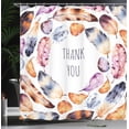 thumbnail image 4 of Ambesonne Tribal Shower Curtain, Bird Feathers Thank You, 69"Wx84"L, Multicolor, 4 of 5