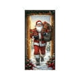 thumbnail image 2 of Liamobondopolis 35x71 Inch Christmas Door Cover Santa Claus Pattern Polyester Holiday Decor for Front Door Wall Table Party Decoration, 2 of 5