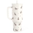 thumbnail image 1 of Taza para beber SANDJEST de acero inoxidable con asa de acero inoxidable de 40 oz, 1 of 8