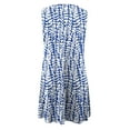 thumbnail image 5 of POTETI Womens Dresses Blue Beach Dress Casual Crew Neck Printing Dresses Summer Sleeveless Pullover Dress Cotton Sundress, 5 of 5