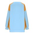 thumbnail image 6 of Womens Sweatshirt , Women Sweatshirts Plain High-Low Hem Pullover Autumn Casual Long Sleeve Tops Solid Color Round Neck Sweaters Loose Fit Basic Sweatshirt Comfortable Sweatshirts Size 8-16, 6 of 7