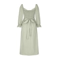 thumbnail image 3 of Gspmoly Robe pour Femmes, Robe Longue Décontractée d'Été à Manches Courtes avec Col en V pour Femmes, Robes de Soirée pour Femmes jusqu'à 60 % de Rabais, 3 of 5
