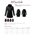 thumbnail image 5 of A2Y Women's Relaxed Fit Longline Long Sleeve Faux Fur Hoodie Coat Jacket Navy S, 5 of 5