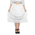 thumbnail image 4 of Moomaya Solid Cotton Skirts For Women Knee Length With Lace Belt Ruffle Skirt, 4 of 6