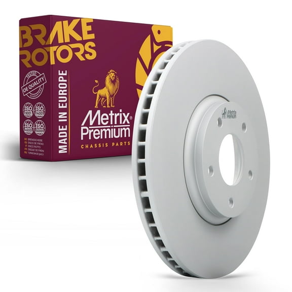 Metrix Premium Chassis Parts - 12.58 inch (319.6mm) Front Coated Vented Disc Brake Rotor Fits 2003-2012 Nissan Murano, 2004-2007 Nissan Maxima, 2005-2006 Altima, 980225FZN, Made in Europe