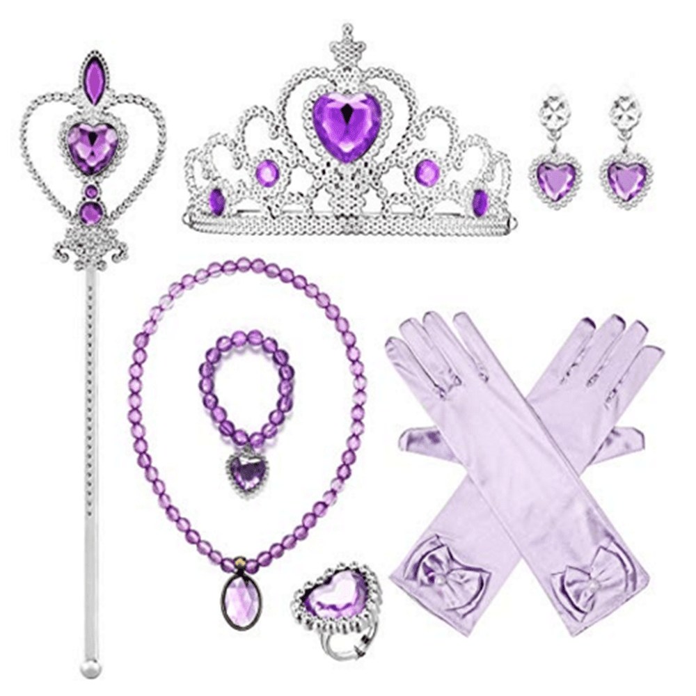 Cinderella Tiara Wand Necklace Costume 3 Pc Accessory Set Princess Jewellery 