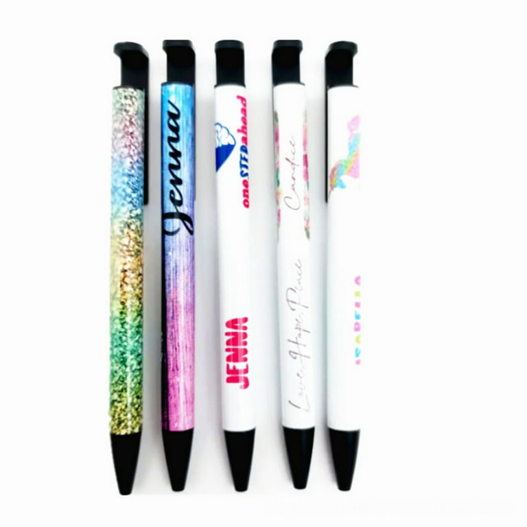 Bangcool Sublimation Pens Blank, 10 Pcs Heat Transfer Ballpoint Pens DIY  with 10 Pcs Shrink Wraps