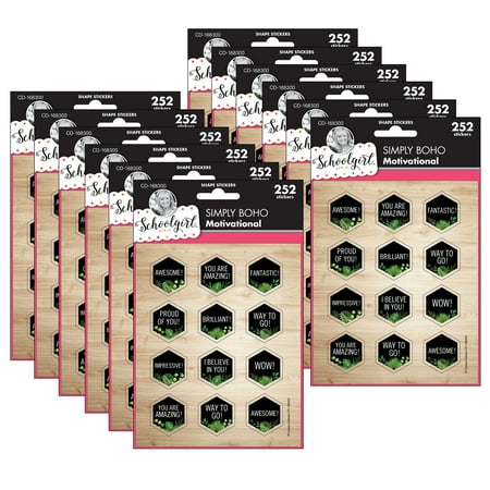 UPC: 0194629114214 | Schoolgirl Style Simply Boho Celebrations Shape Stickers 72 Per Pack 12 Packs