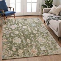 Addison Rugs Chantille Indoor/Outdoor Traditional Olive Machine Washable Rectangle Rug, 9' x 12'