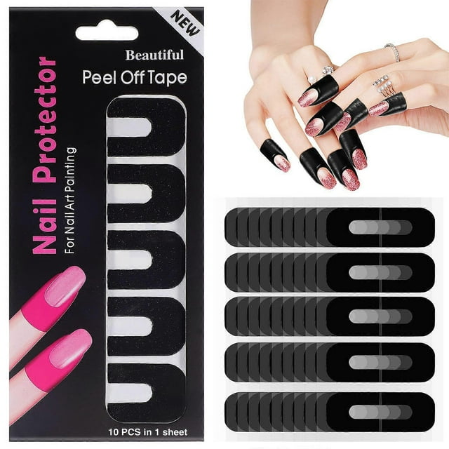 100 Sheets Nail Protector Stickers Nail Protectors Nail Protector Cover Nail Protectors For Gel Polish Fingers