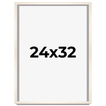 24x32 Frame White Wheat Solid Wood Picture Frame | Moulding Width 0.75 Inches | Interior Depth 0.5