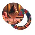 thumbnail image 2 of KLL Colorful Cake Ice Cream Round Bar Chair Cushion Cover 14 inch ,Bar Stool Protector with Elastic, Soft Washable, 2 of 6