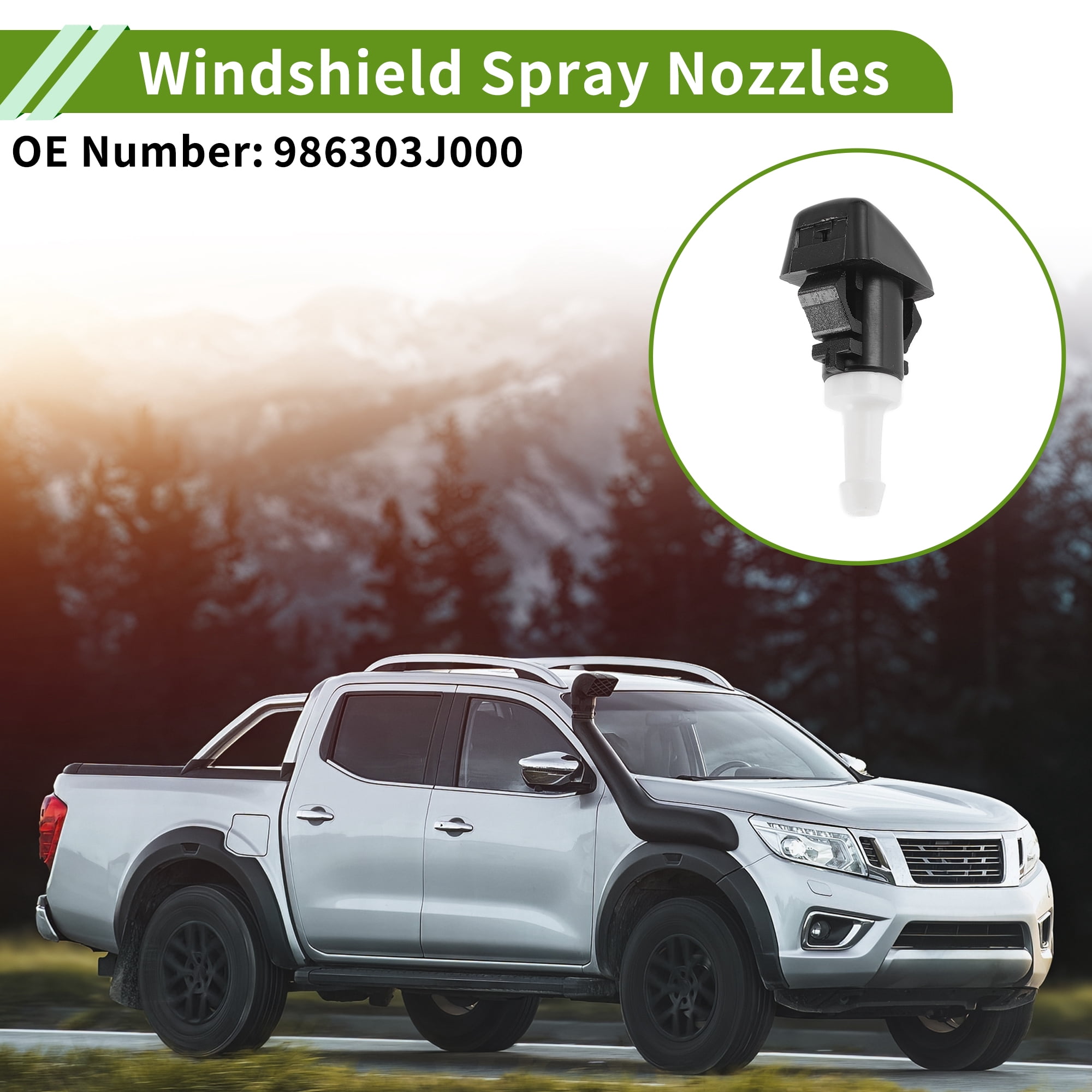 Unique Bargains Windshield Washer Nozzle for Hyundai Santa Fe 2013-2018 Plastic 1 Set