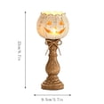thumbnail image 2 of MYUNNIL Rustic White Pumpkin Tealight Candle Holder, Autumn Farmhouse Vintage Wooden Pumpkin Lamp with Bow, 9 Inch Mini Cute Halloween Table Centerpiece for Fireplace Shelf Desk Home Decor, 2 of 7