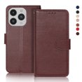 thumbnail image 1 of Wallet Magnetic Flip Leather Case For iPhone 16 15 14 Pro Max 13 Pro Max 12 11 Pro Max SE 2022 X XR XS Max 8 7 6 6S Plus 5S SE Claret For iphone XR, 1 of 6
