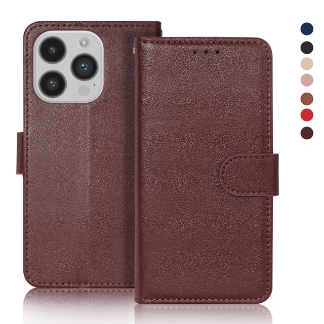 Wallet Magnetic Flip Leather Case For iPhone 16 15 14 Pro Max 13 Pro Max 12 11 Pro Max SE 2022 X XR XS Max 8 7 6 6S Plus 5S SE Claret For iphone XR