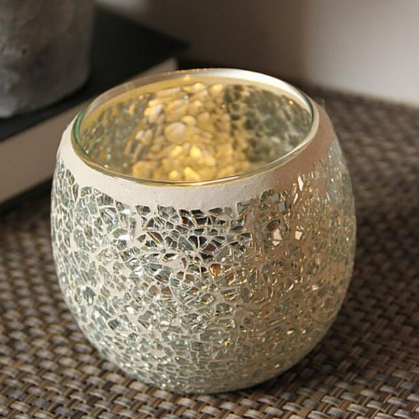 candeliere de de mosaico, soporte de lámpara de , florero, soporte para bolígrafo, cuenco decoración para hogar Colco Porta vela