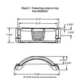 thumbnail image 3 of Fulton 12 in. Top & Side Step Black Trailer Fender FL008551, 3 of 3