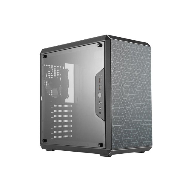 Cooler Master MasterBox Q500L Mini-Tower, Standard ATX, Transparent Side Panel, & Fully Ventilated for Airflow