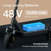 VMAX Electric Scooter - VX4 LT, Swiss Engineered Electric Scooters for Adults - 1600W Peak Power, 34-Mile Range, IPX6 Water Resistant, UL Certified Fast Electric Scooter
