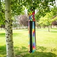 thumbnail image 7 of In the Breeze 5216 — Jewel Diagonal Weave 60" Windsock — Colorful Lattice Windsock with Color-Coordinated Tails, 7 of 7