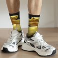 thumbnail image 5 of Goofa Yellow White-Lipped Pit Viper Printed Men's Crew Socks, Soft Durable Breathable Moisture-Wicking with Odor Control Cotton socks, 5 of 9