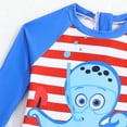 thumbnail image 4 of Emy Dola Baby Boys one Piece Swimsuit Zipper Rash Guard Kids Long Sleeve Bathing Suits UPF 50+ Sun Protection Swimwear 0-3 Years, 4 of 7