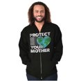 thumbnail image 5 of Love Your Mother Earth Cute Go Green Zip Up Hoodie Men's Women's Brisco Brands M, 5 of 6