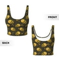 thumbnail image 6 of Rateoe Cute Cartoon Bees Print Womens' Sports Bras Scoop Neck Sports Vest- Padded U Back Seamless High Impact Support, 6 of 7