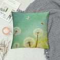 thumbnail image 2 of Nawypu White Dandelion Throw Pillow Covers Watercolor Teal Blue Gradient Decorative Cushion Covers for Kids Teens Adults Wild Outdoor Flowers Rustic Style Cushion Cases for Bed Couch, 2 of 5