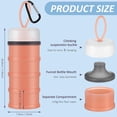 thumbnail image 2 of Baderke 2 Pcs Protein Powder Container with Funnels Stand, 4 Stackable Leakproof Protein Powder Dispenser, Portable Keychain Powder Container for Workout, Fitness, Travel, 2 of 12