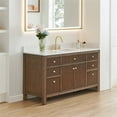 thumbnail image 5 of Pemberly Row 60" Single Wood Vanity in Brown Brushed Oak Engineered Stone Top/NM, 5 of 15