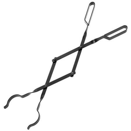 

26 Long Black Cast Iron Heavy Duty Fire Tongs Campfire Log Wood Log Grabber