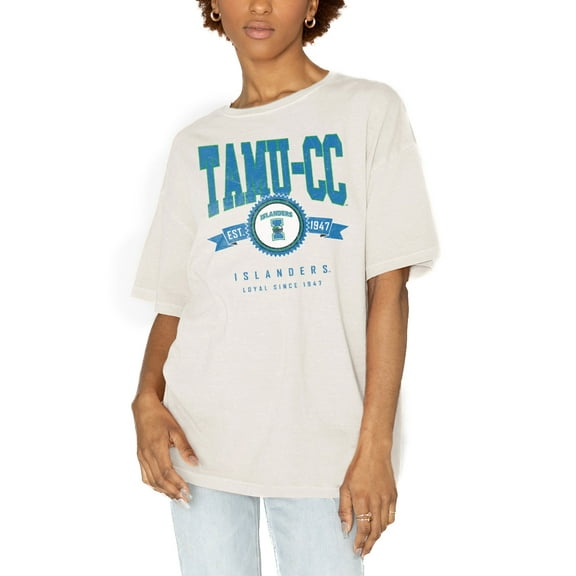 Women's Gameday Couture White Texas A&M Corpus Christi Islanders Get Goin' Oversized T-Shirt