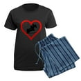 thumbnail image 5 of CafePress - Heart_Jump_Trans Women's Dark Pajamas - Women's Short Sleeve Print T-Shirt and Pants Dark Cotton Pajama Set, 5 of 7