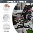 thumbnail image 6 of POLERO Floral and Hummingbird Elastic Cloth Computer Office Chair Covers with Stretch, Anti Wear All-in-One High Back Chair Slipcover for Workspace Home, 6 of 7