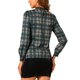 thumbnail image 3 of INSPIRAR CHIC Blusas de Trabajo para Mujeres con Cuadros y Lazo en el Cuello de Manga Larga XL Verde Oscuro, 3 of 6