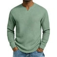 thumbnail image 5 of Long Sleeve Shirts for Men, Men's Waffle Long Sleeve Shirts V Neck Thermal Pullover Tops Knit Tshirt Casual Basic Lightweight Undershirt, 5 of 7