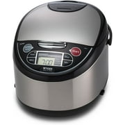 Tiger Microcomputer Controlled Rice Cooker and Warmer (Stainless Steel/Black)