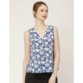 thumbnail image 4 of Moomaya Printed Sleeveless Tops For Women, V-Neck Casual Regular Fit Tank Top, 4 of 8