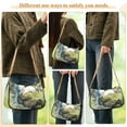 thumbnail image 5 of Womens Chain Shoulder Bag Bear on Stones Classic Tote Handbags Fashion Clutch Hobo Purse with Zipper for Travel Casual, 5 of 7